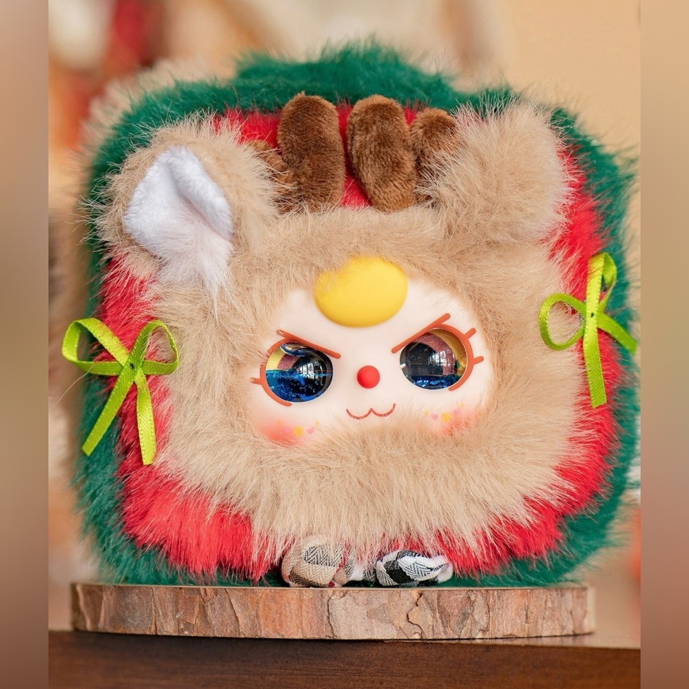 Festive Plush Accessory with Green and Red Accents (unopened blind box)